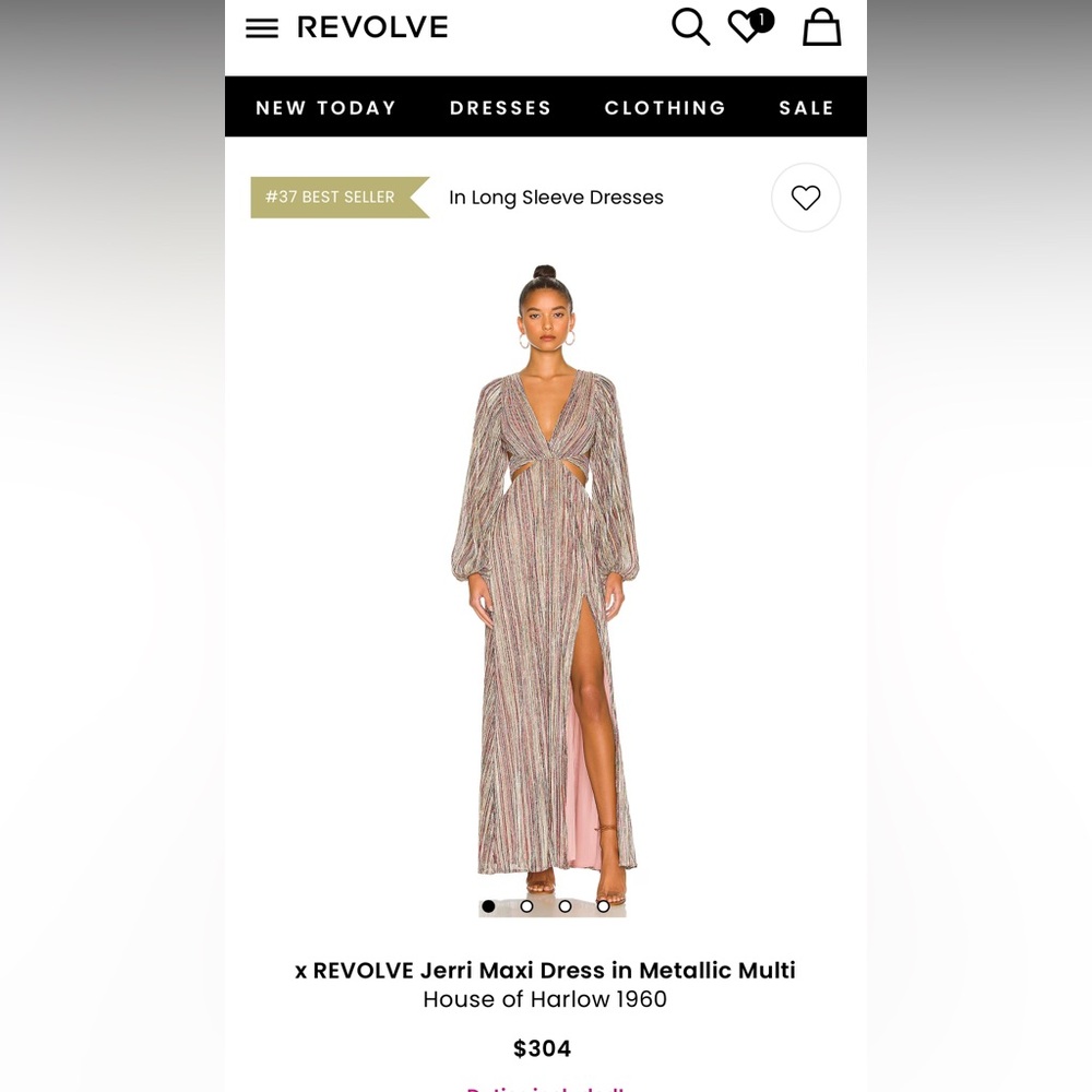 x REVOLVE Jerri Maxi Dress House of Harlow 1960, Medium, Never Worn
